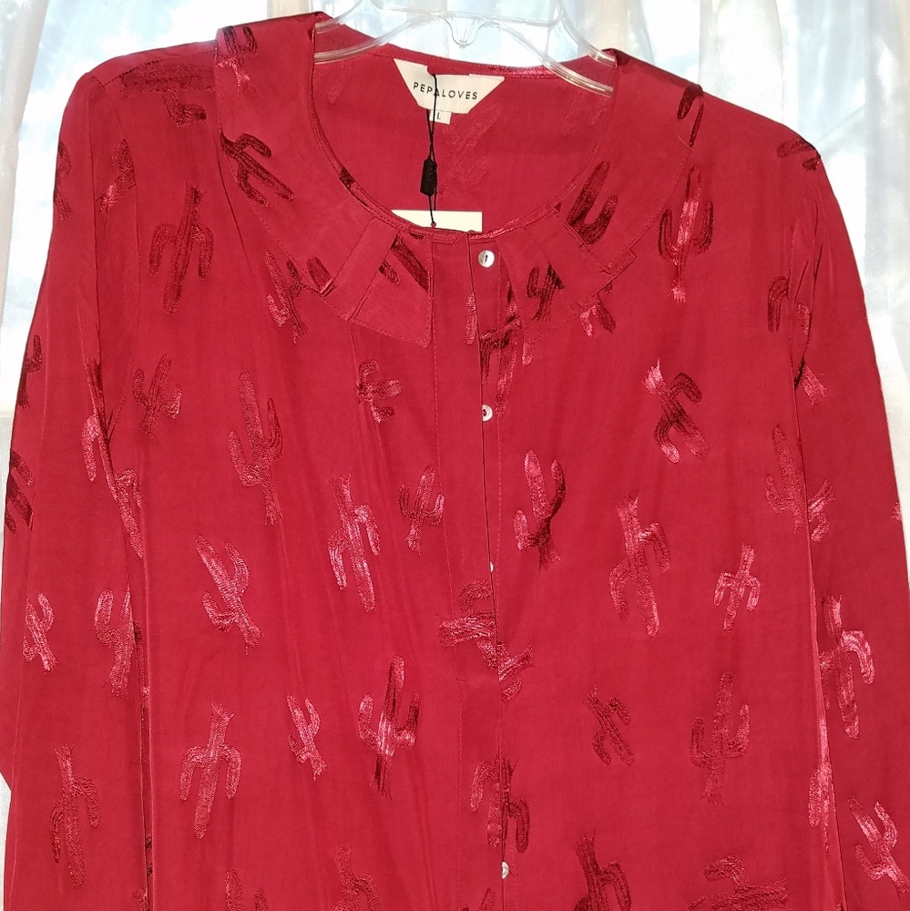 NWT Pepaloves Cactus Blouse